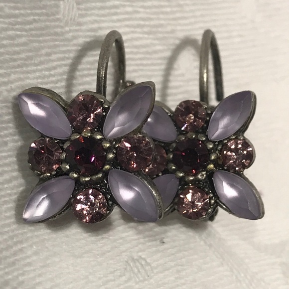 Purple necklace matching earrings - Picture 4 of 9